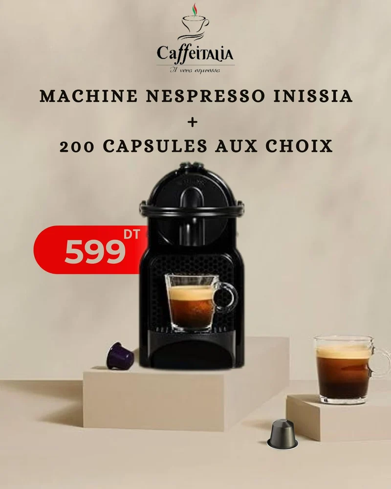 PROMOTION PRO - MACHINE INISSIA NESPRESSO 200 CAPSULES
