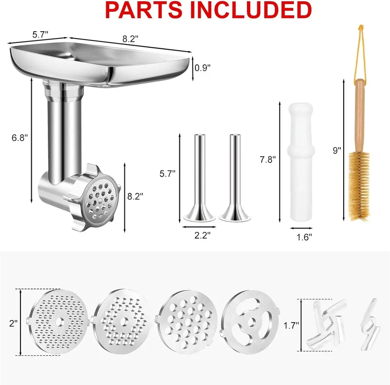 Kit Accessoires Hachoir pour Robots KitchenAid et Cuisinart SM-50