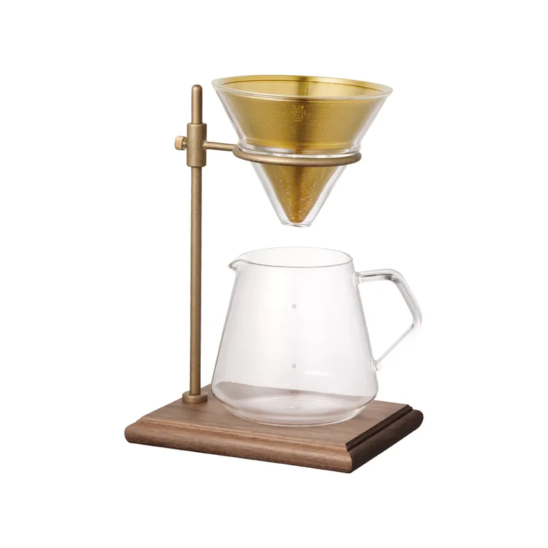 Kit Station KINTO Slow Coffee Style Bois et Or