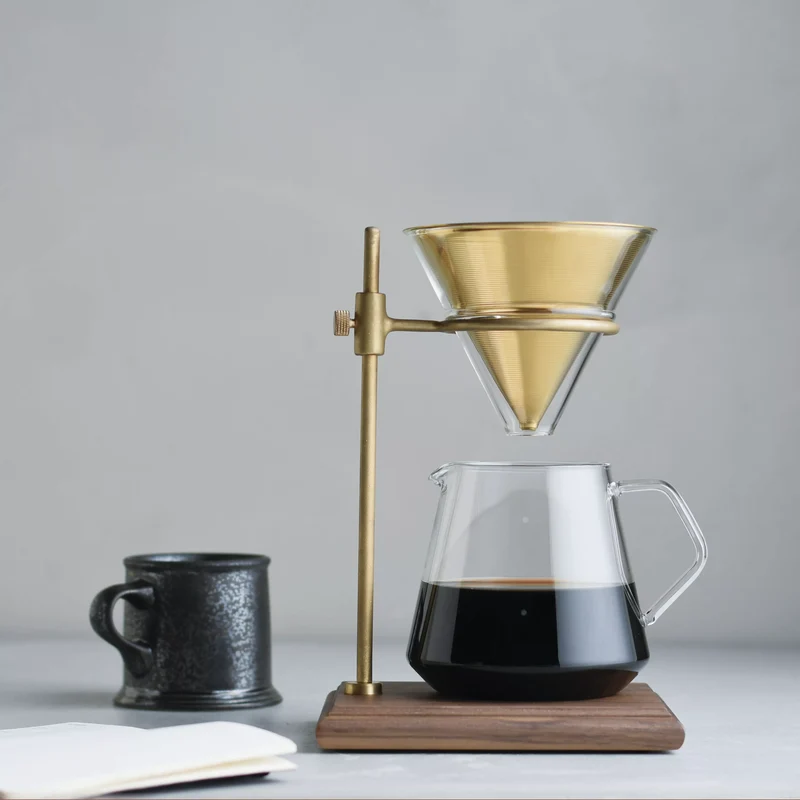 Kit Station KINTO Slow Coffee Style Bois et Or