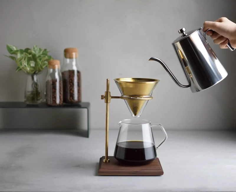 Kit Station KINTO Slow Coffee Style Bois et Or