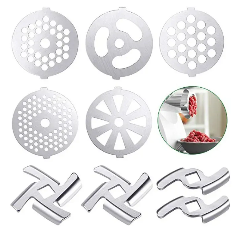 Pièces de Rechange et Accessoires pour Hachoir à Viande — Couteau, Grilles, Entonnoirs Inox