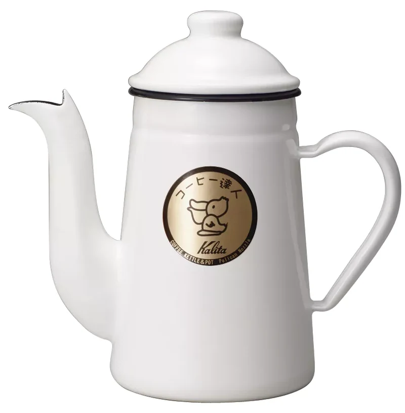 Bouilloire Tatsujin Pelican en émail 1l - Kalita