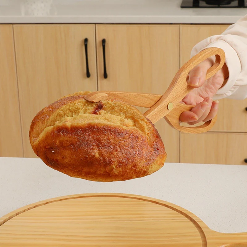 Pince de Cuisine en Bois | Utile et Antidérapante pour Salade