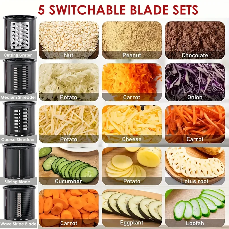 Kit Accessoires Trancheur & Déchiqueteur 5 Lames pour Robots KitchenAid