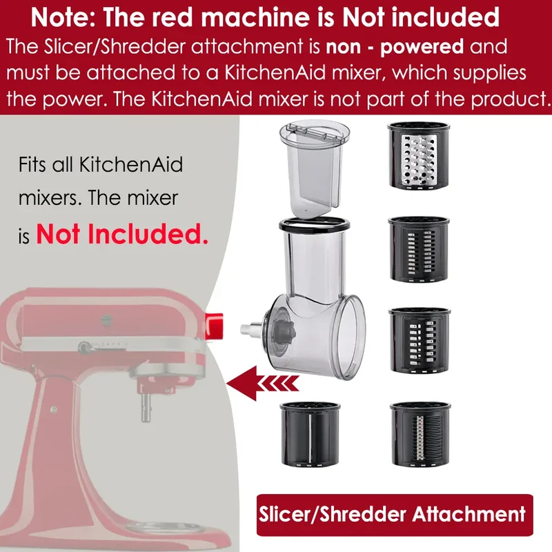 Kit Accessoires Trancheur & Déchiqueteur 5 Lames pour Robots KitchenAid