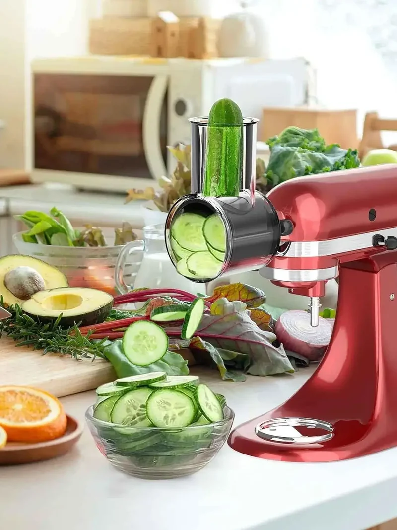 Kit Accessoires Trancheur & Déchiqueteur 5 Lames pour Robots KitchenAid