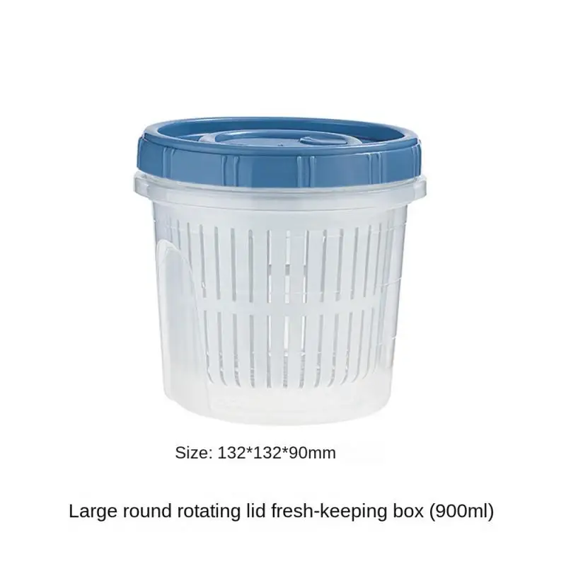 Boîte de Rangement Frigo Hermétique 700ml avec Grille Égouttoir