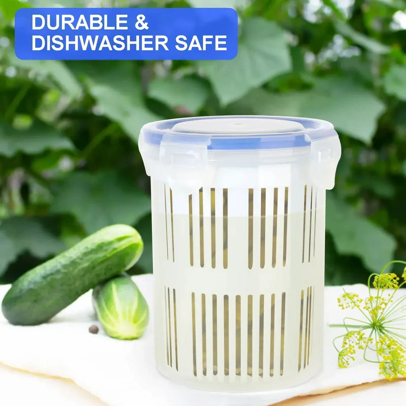 Bocal de Conservation avec Filtre pour Cornichons | 1,5 L Hermétique