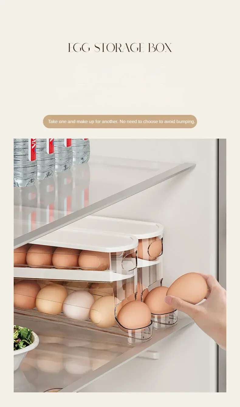 Organiseur Frigo Range-Œufs à Rouleau 12 Œufs - Empilable et Pratique