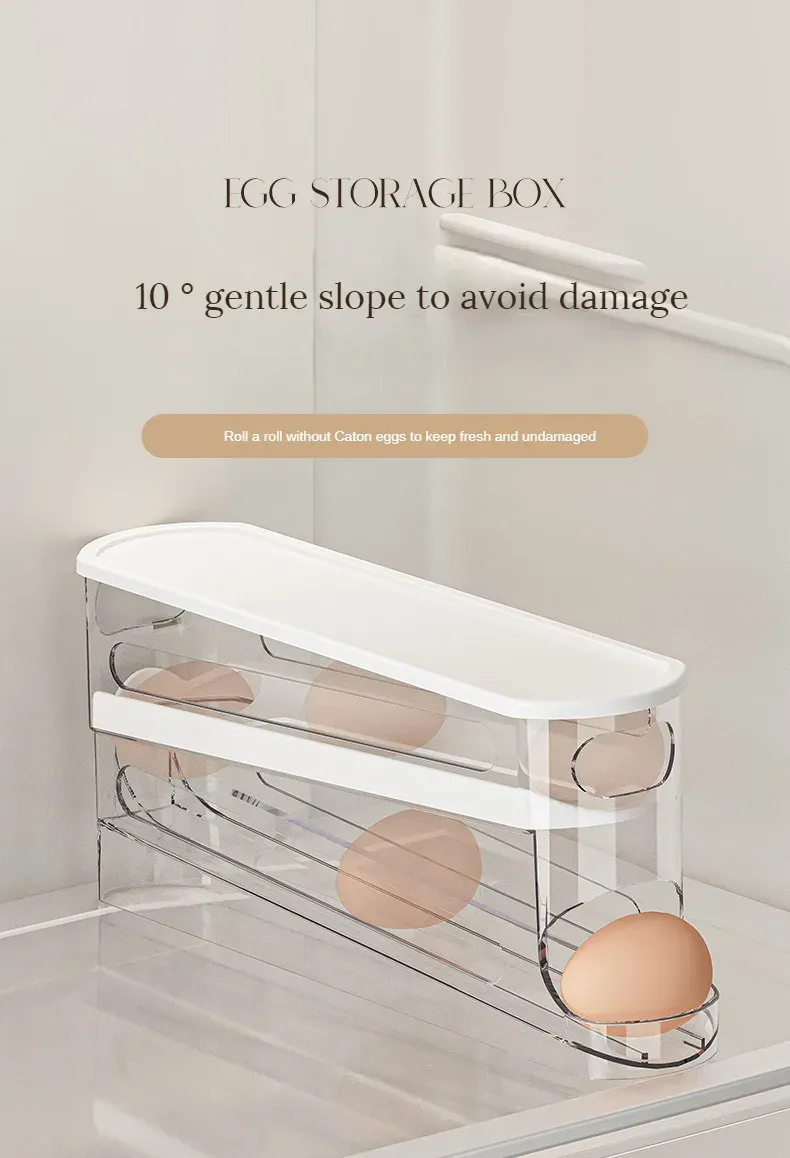 Organiseur Frigo Range-Œufs à Rouleau 12 Œufs - Empilable et Pratique