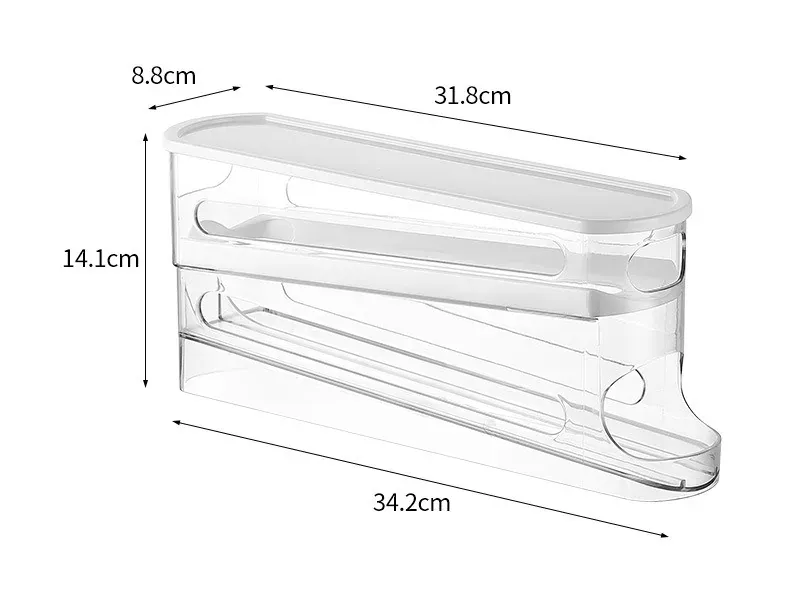 Organiseur Frigo Range-Œufs à Rouleau 12 Œufs - Empilable et Pratique