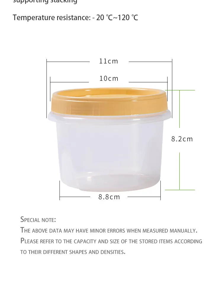 Boîte de Rangement Frigo Hermétique 500ml | 8 Pièces Empilables