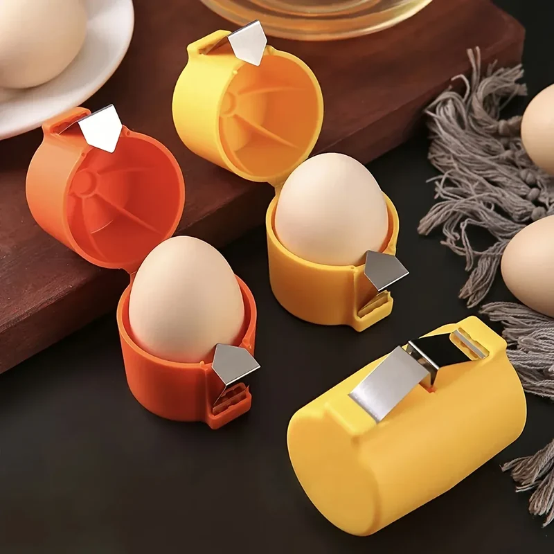 Ouvre-Coquille d'Œuf Manuel — Lot de 3 Casse-Œufs à Lames Inox