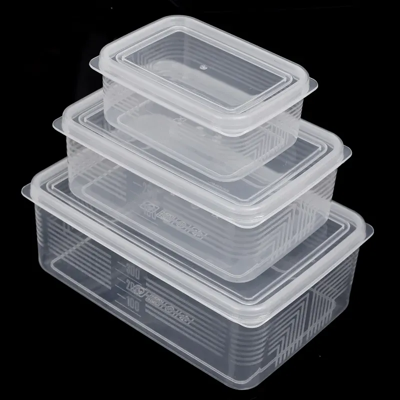 Boîte Organisateur Transparent de Conservation 5 Pièces Rangement Frigo