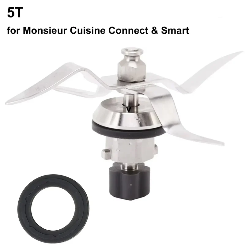 Lame de Mixage Acier Inoxydable 4 Pales — Compatible Monsieur Cuisine Connect & Smart (5T)
