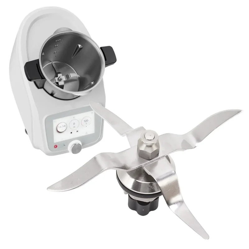 Lame de Mixage Acier Inoxydable 4 Pales — Compatible Monsieur Cuisine Connect & Smart (5T)