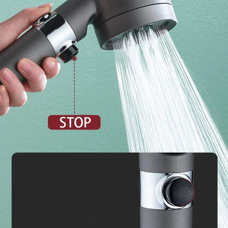 Pommeau de Douche à Haute Pression 3 Modes avec Filtre pour Salle de Bain