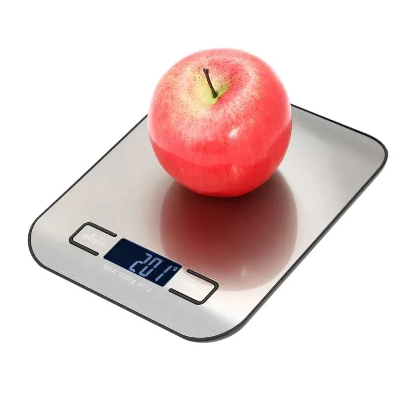 Balance de Cuisine Numérique 5kg/10KG en Acier Inoxydable - Précision 1g