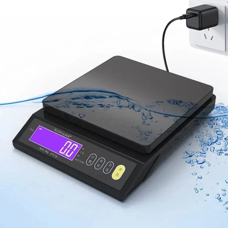 Balance de Cuisine Électronique 5kg/10kg en Acier Inoxydable avec Écran LCD