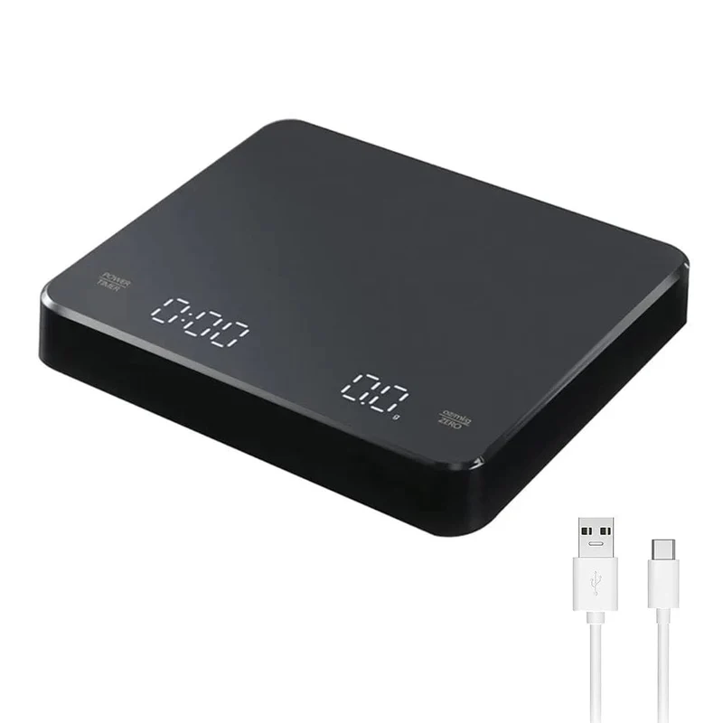 Balance de Cuisine Digitale avec Minuteur LED - Écran LED - USB