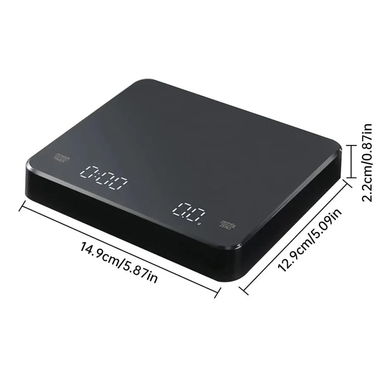 Balance de Cuisine Digitale avec Minuteur LED - Écran LED - USB