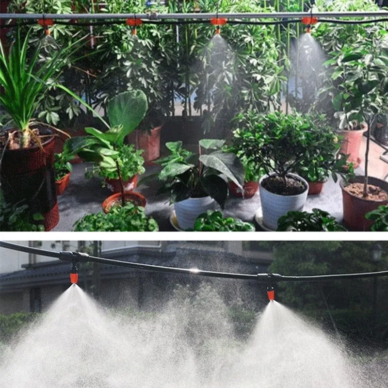 Brumisateur Extérieur — Kit Arrosage et Rafraîchissement Jardin | Buses Réglables 1/4″