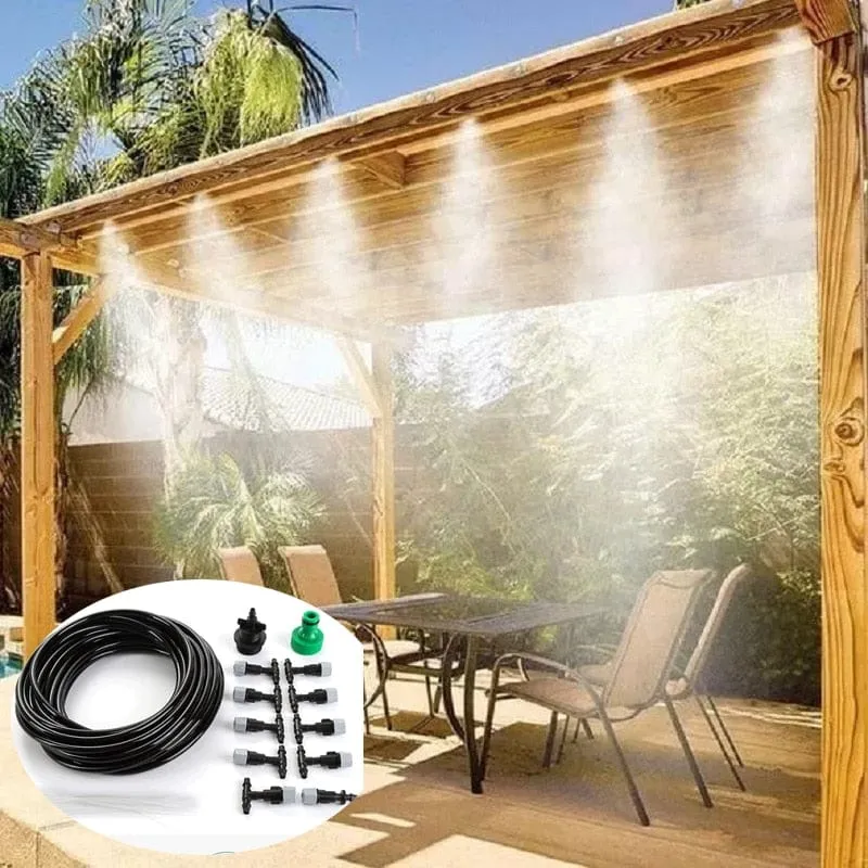 Brumisateur Extérieur — Kit Arrosage et Rafraîchissement Jardin | Buses Réglables 1/4″
