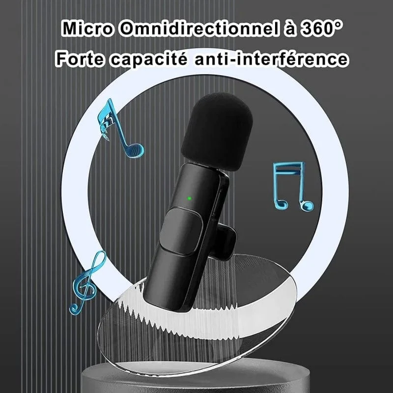 Micro Cravate sans fil avec Son HF pour Iphone/Smartphone