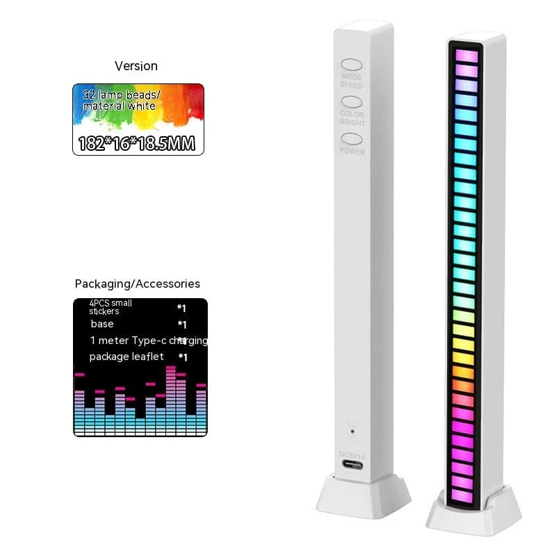 Barre lumineuse LED 16 ou 32 LED RGB pour lumières d'ambiance et musique