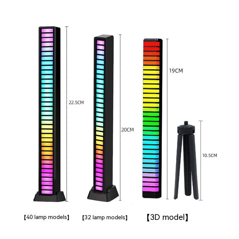 Barre lumineuse LED 16 ou 32 LED RGB pour lumières d'ambiance et musique