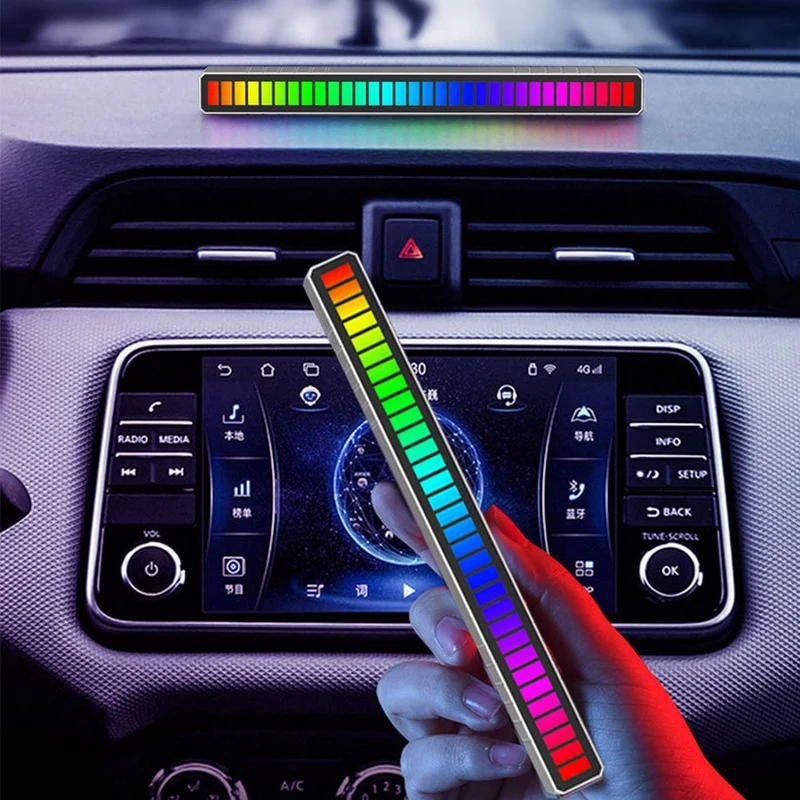 Barre lumineuse LED 16 ou 32 LED RGB pour lumières d'ambiance et musique