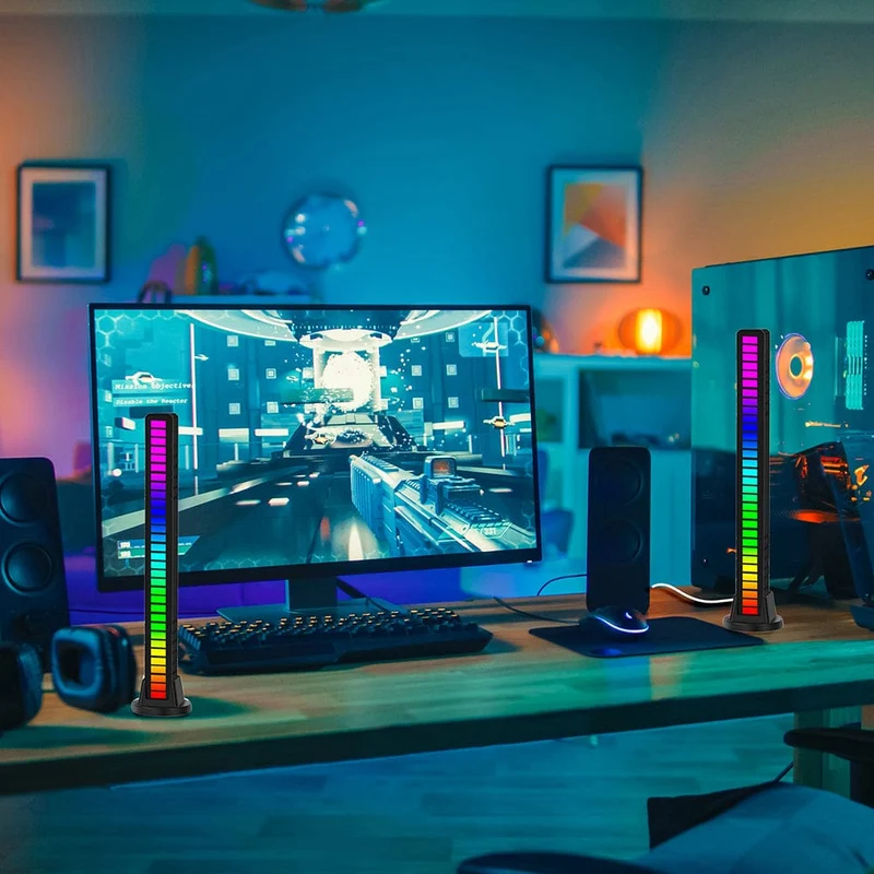 Barre lumineuse LED 16 ou 32 LED RGB pour lumières d'ambiance et musique