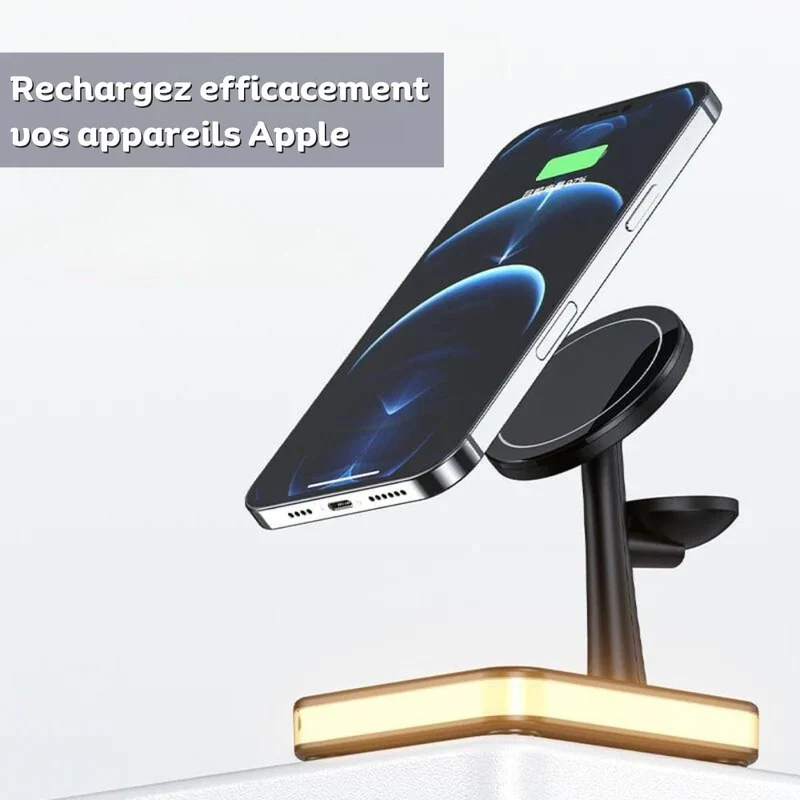Chargeur Sans Fil Apple MadDock : Rechargez 4 appareils en même temps ! (Mieux que le MagSafe)