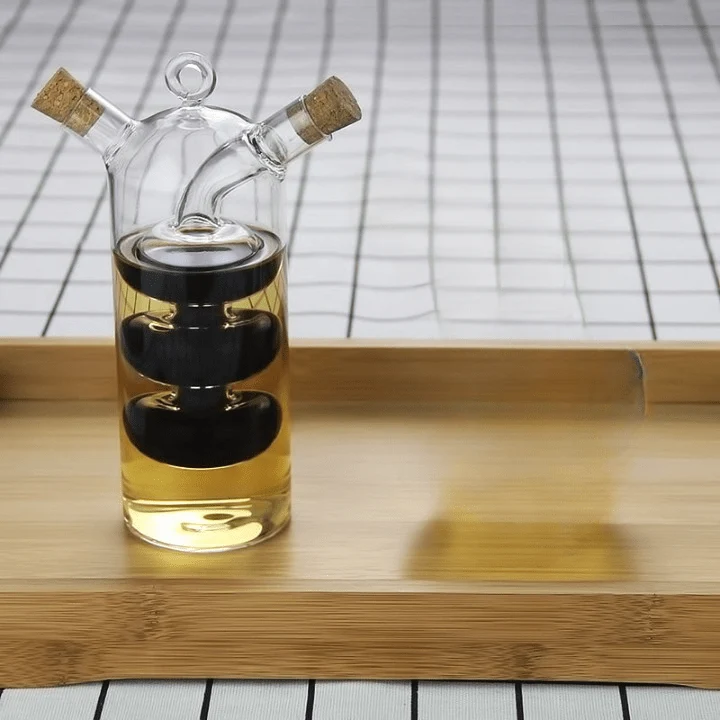 Bouteille italienne transparente duo huile et vinaigre