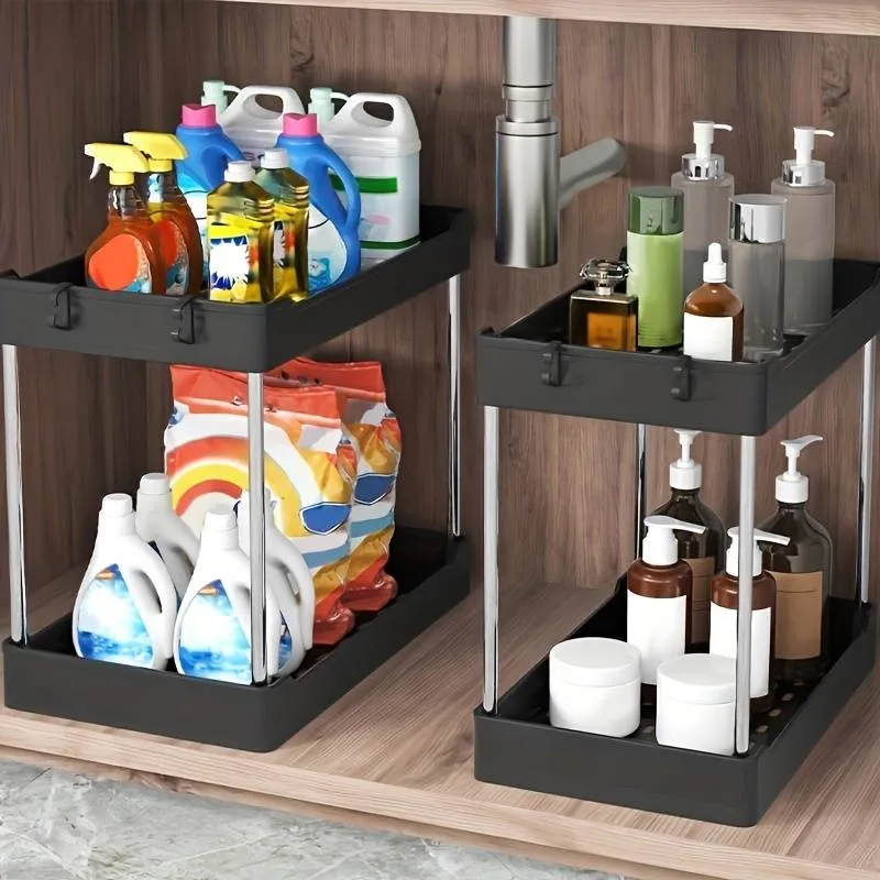 Tiroirs Coulissants de Rangement pour Cuisine et Salle de Bain