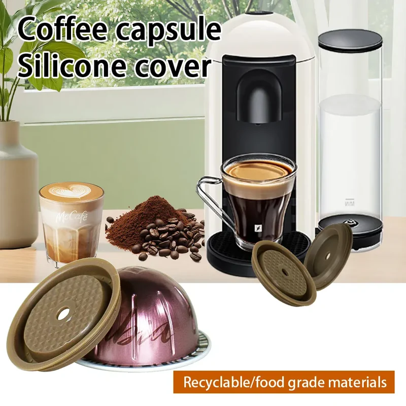 Couvercle Silicone Réutilisable pour Capsules Nespresso Vertuo