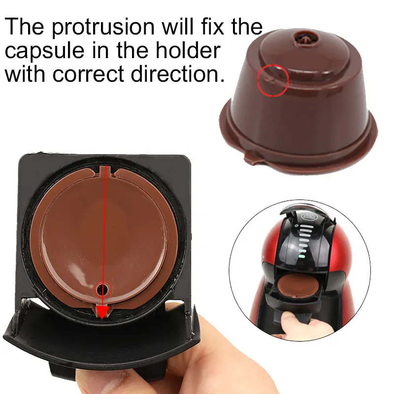 Capsule Café Réutilisable Dolce Gusto Lot de 10 Avec Cuillère et Brosse