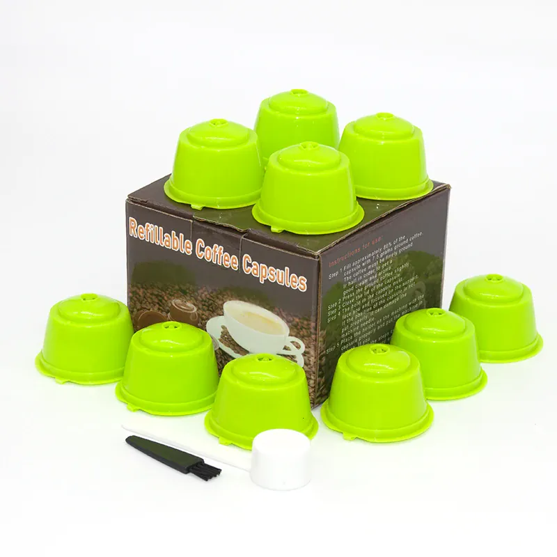 Capsule Café Réutilisable Dolce Gusto Lot de 10 Avec Cuillère et Brosse