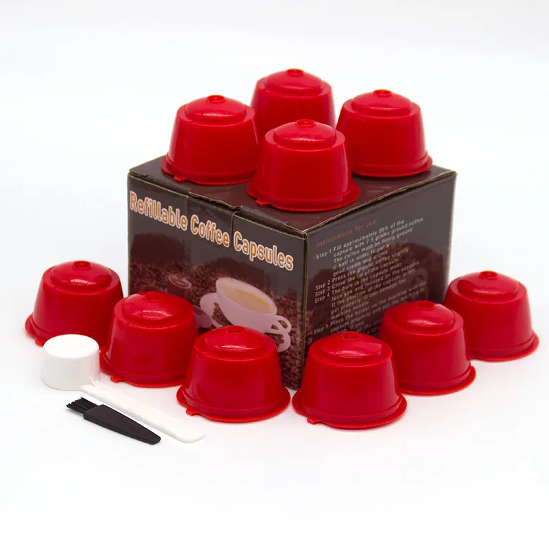 Capsule Café Réutilisable Dolce Gusto Lot de 10 Avec Cuillère et Brosse