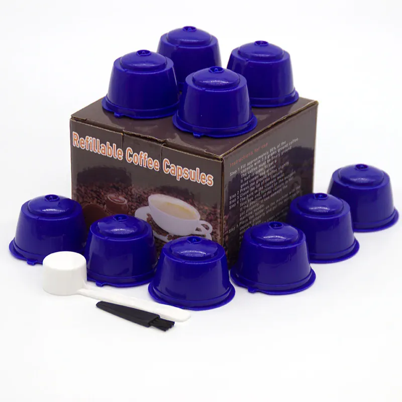 Capsule Café Réutilisable Dolce Gusto Lot de 10 Avec Cuillère et Brosse