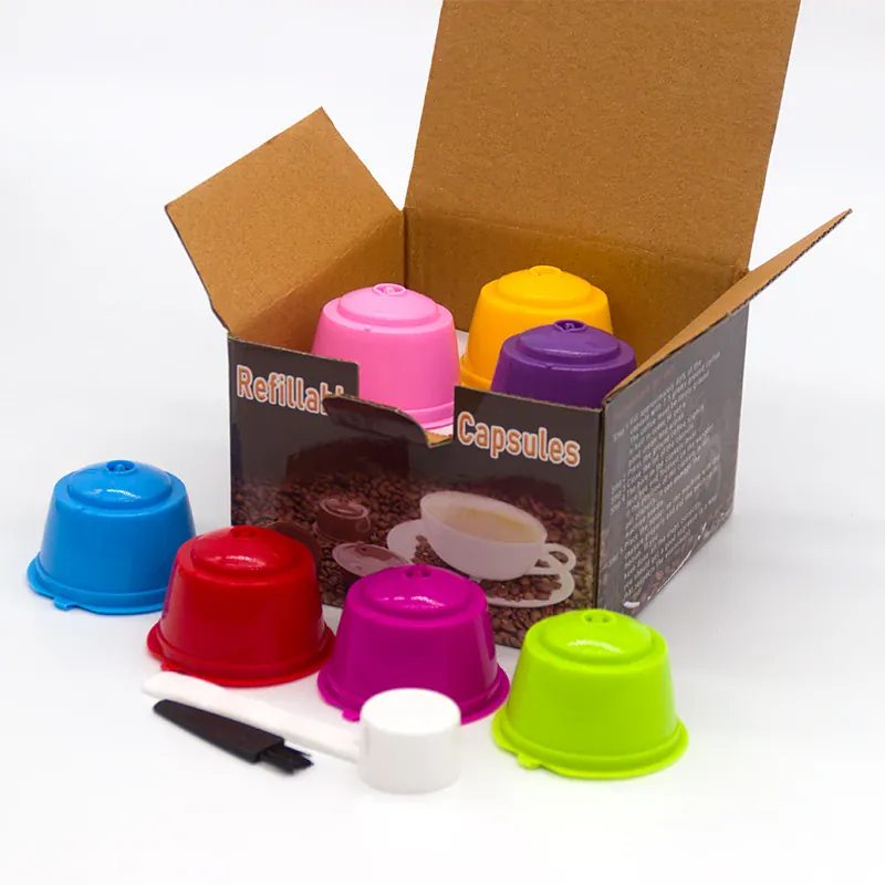 Capsule Café Réutilisable Dolce Gusto Lot de 10 Avec Cuillère et Brosse