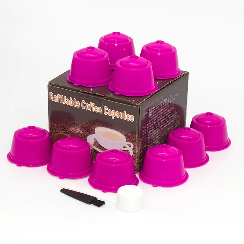 Capsule Café Réutilisable Dolce Gusto Lot de 10 Avec Cuillère et Brosse