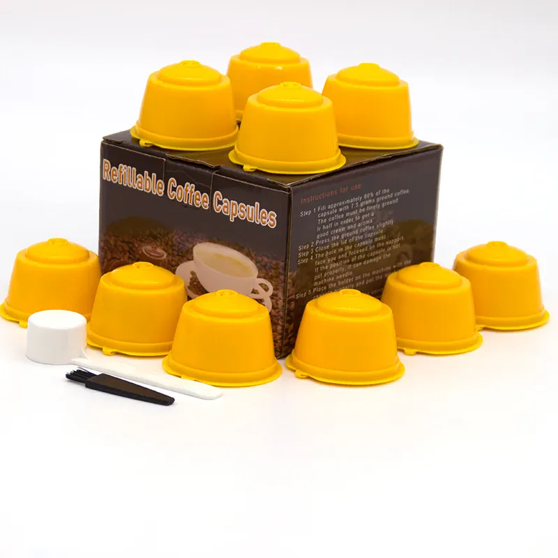 Capsule Café Réutilisable Dolce Gusto Lot de 10 Avec Cuillère et Brosse