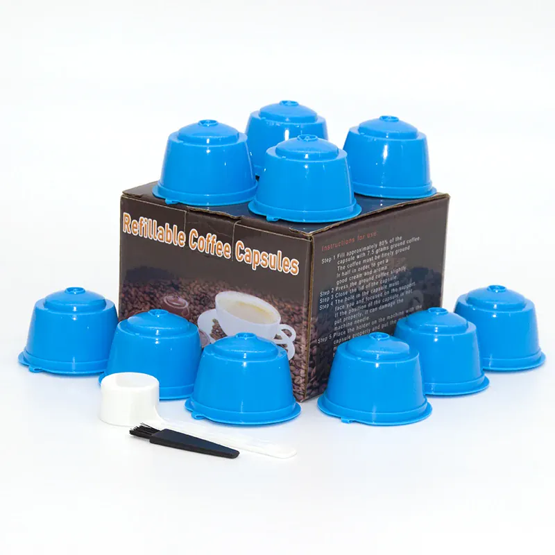 Capsule Café Réutilisable Dolce Gusto Lot de 10 Avec Cuillère et Brosse