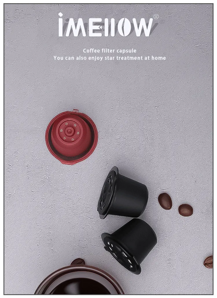 Capsules de Café Réutilisables Compatible Nespresso — Lot de 3 ou 6 Pièces avec Cuillère et Brosse