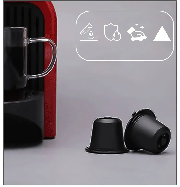 Capsules de Café Réutilisables Compatible Nespresso — Lot de 3 ou 6 Pièces avec Cuillère et Brosse