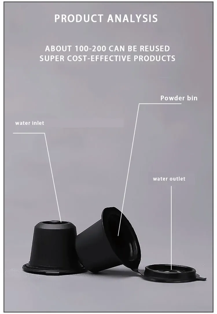 Capsules de Café Réutilisables Compatible Nespresso — Lot de 3 ou 6 Pièces avec Cuillère et Brosse
