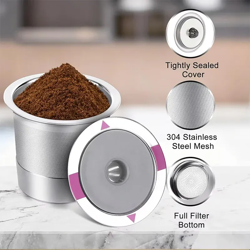 K-Cup Inox Réutilisable - Lot de 2 Compatible avec Keurig