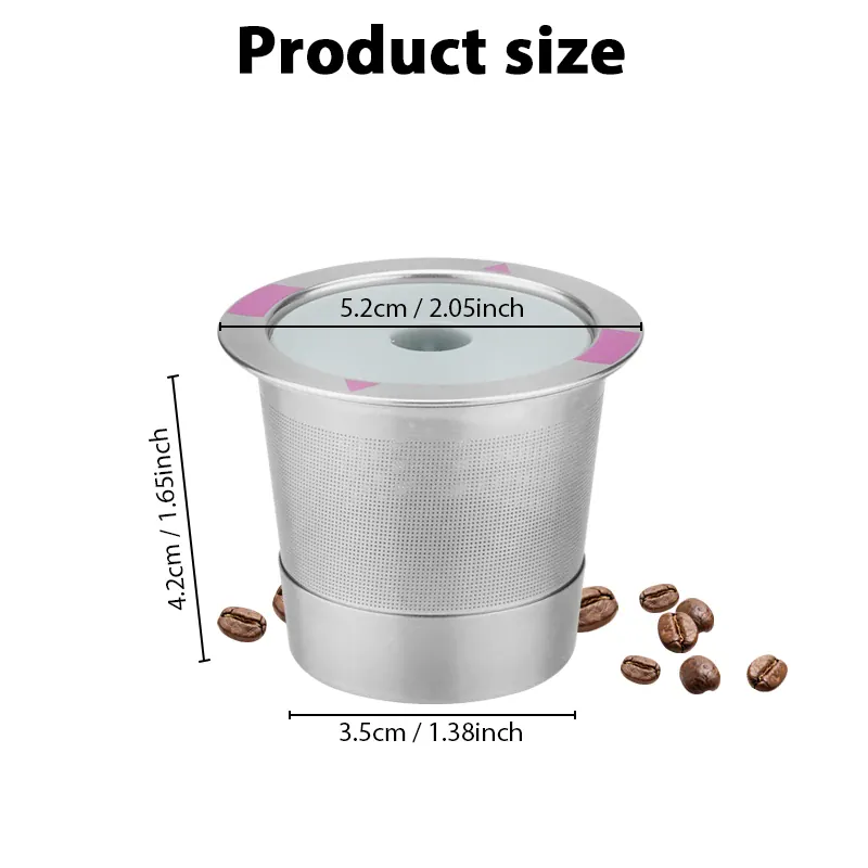 K-Cup Inox Réutilisable - Lot de 2 Compatible avec Keurig